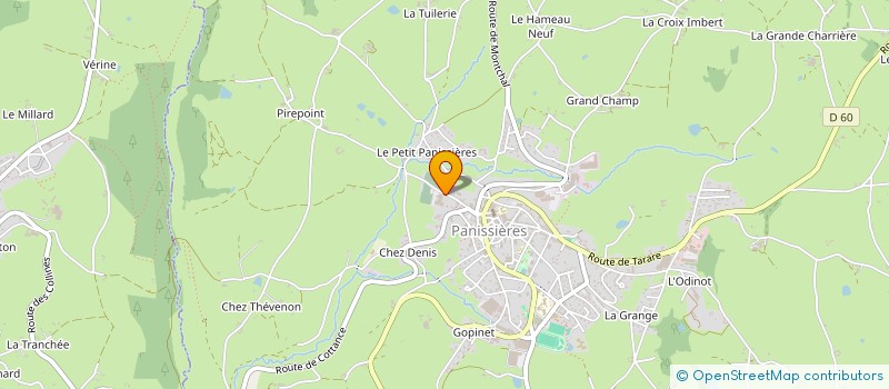 localisation de l'entreprise PROVIPAC à PANISSIERES