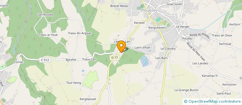 localisation de l'entreprise PROVOST INVEST  PLOUEZEC