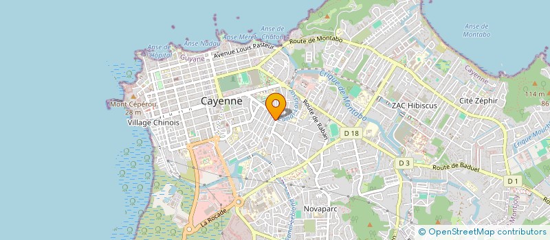 localisation de l'entreprise PROWEK DISTRIBUTION à CAYENNE