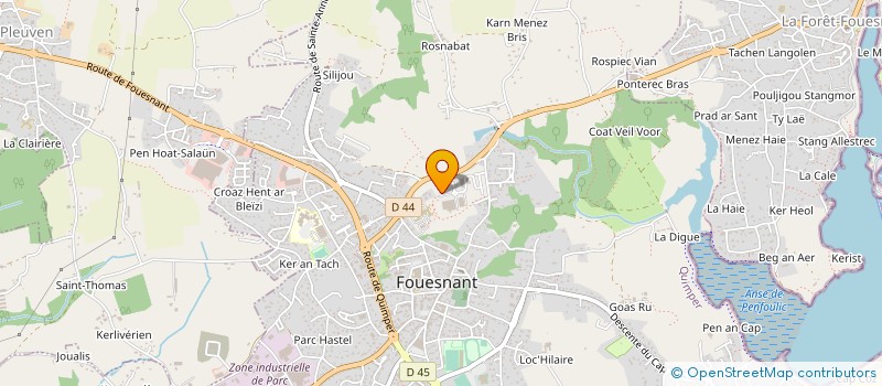 localisation de l'entreprise PROXI MEDICAL à FOUESNANT