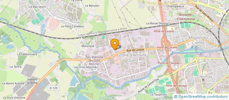localisation de l'entreprise PROXI PIZZ à RENNES