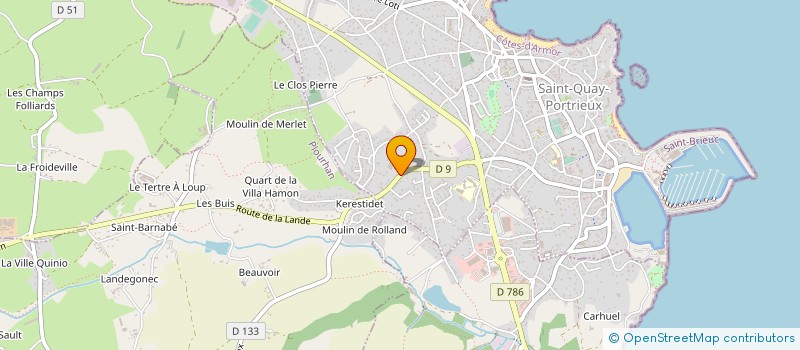 localisation de l'entreprise PROXI-TRANS à SAINT-QUAY-PORTRIEUX