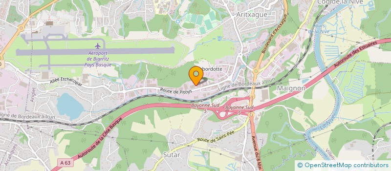 localisation de l'entreprise PROXICALIS à ANGLET