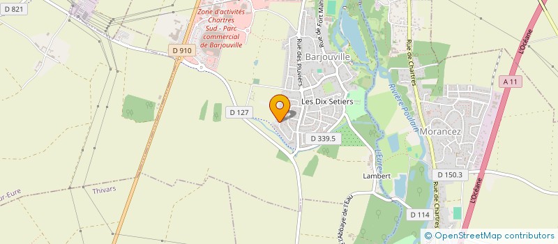 localisation de l'entreprise PROXICOURS'28 à BARJOUVILLE