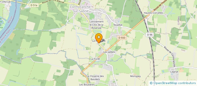 localisation de l'entreprise PROXIFONDS à CORMORANCHE-SUR-SAONE
