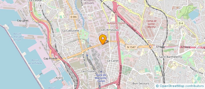 localisation de l'entreprise PROXIM'S à MARSEILLE