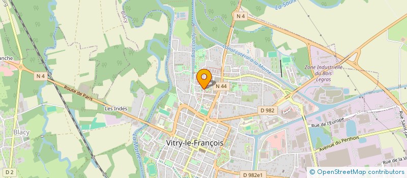 localisation de l'entreprise PROXIMA 2 à VITRY-LE-FRANCOIS