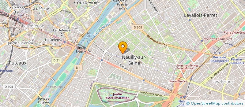 localisation de l'entreprise PROXIMA B à NEUILLY-SUR-SEINE