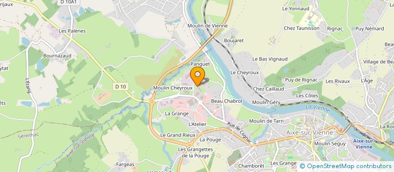 localisation de l'entreprise PROXIMIT à AIXE-SUR-VIENNE