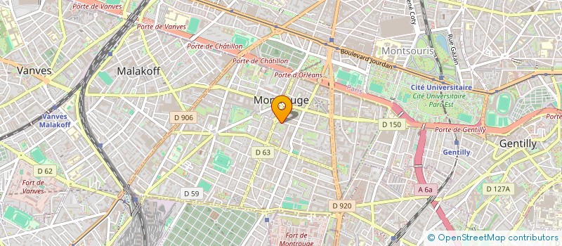 localisation de l'entreprise PROXIMITEUS EXPERTISE, CONSEIL ET AUDIT à MONTROUGE