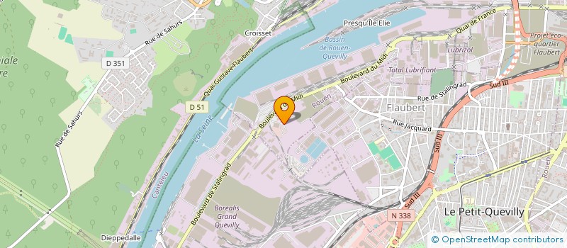 localisation de l'entreprise PROXINFO à ROUEN