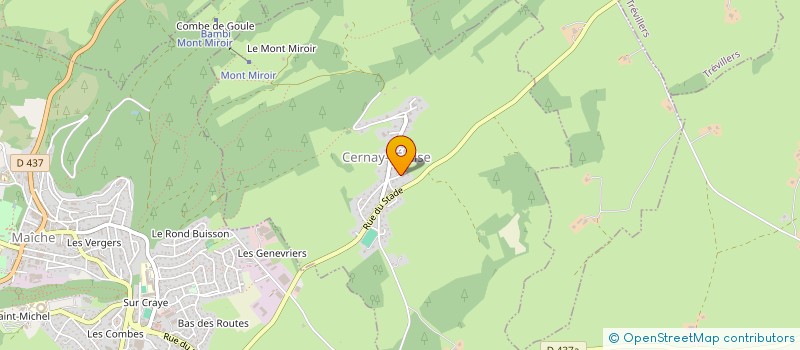 localisation de l'entreprise PROXIPRESSE  CERNAY-L'EGLISE