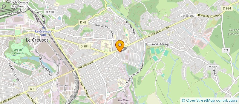 localisation de l'entreprise PROXITOIT  LE CREUSOT