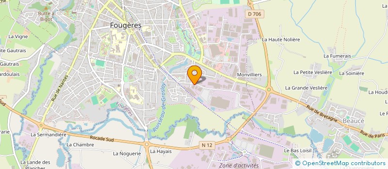 localisation de l'entreprise PROXYCASH FOUGERES  FOUGERES