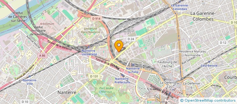 localisation de l'entreprise PROXYWARE à NANTERRE