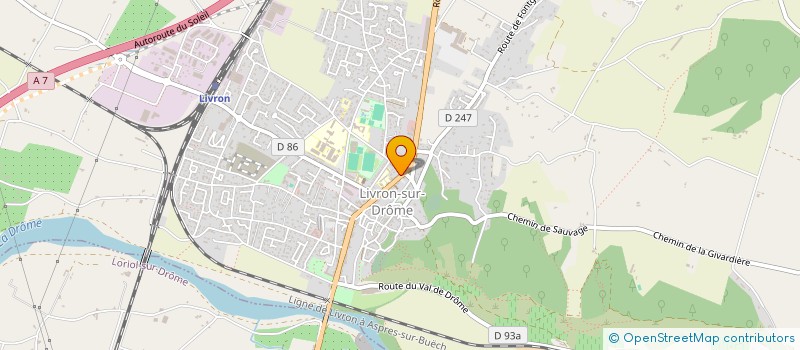 localisation de l'entreprise PROYE FRERES  LIVRON-SUR-DROME