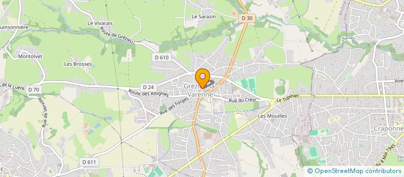 localisation de l'entreprise PROZODY  GREZIEU-LA-VARENNE