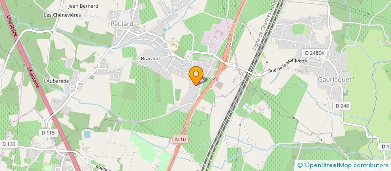 localisation de l'entreprise PRP  PEUJARD