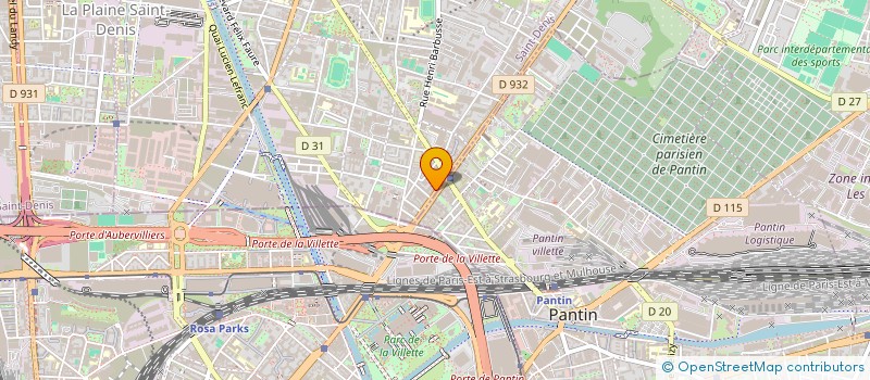 localisation de l'entreprise PRR  AUBERVILLIERS