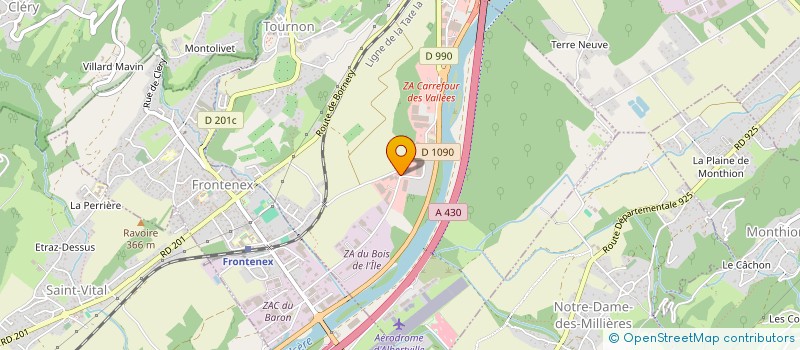 localisation de l'entreprise PRS CHAUDIER  TOURNON