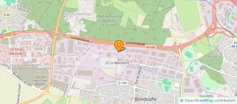 localisation de l'entreprise PRS IMMOBILIER  BONDOUFLE