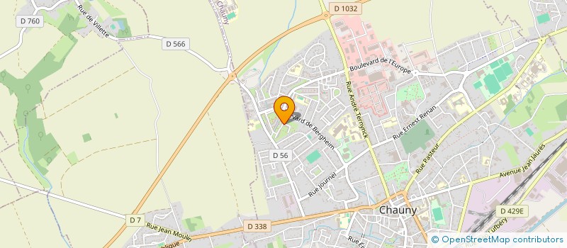 localisation de l'entreprise PRT BAT à CHAUNY