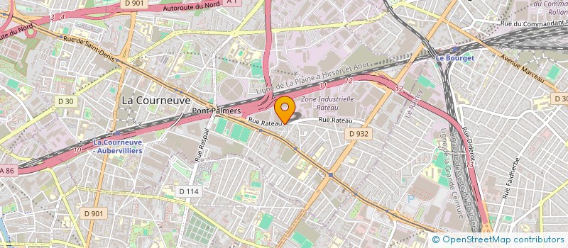 localisation de l'entreprise PRT BAT à LA COURNEUVE