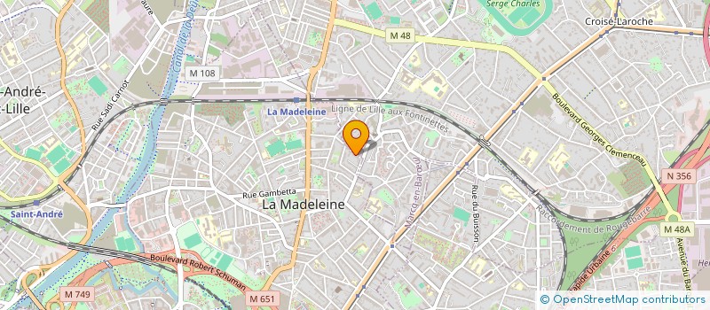 localisation de l'entreprise PRT IMMO à LA MADELEINE