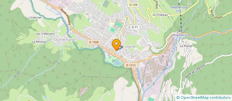 localisation de l'entreprise PRUD'HOMME PLOMBERIE  UGINE