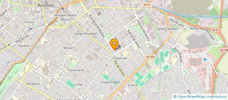 localisation de l'entreprise PRUDENCE  ROUBAIX