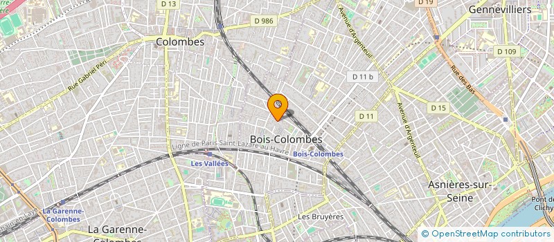 localisation de l'entreprise PRUDHOMMEAUX à BOIS-COLOMBES