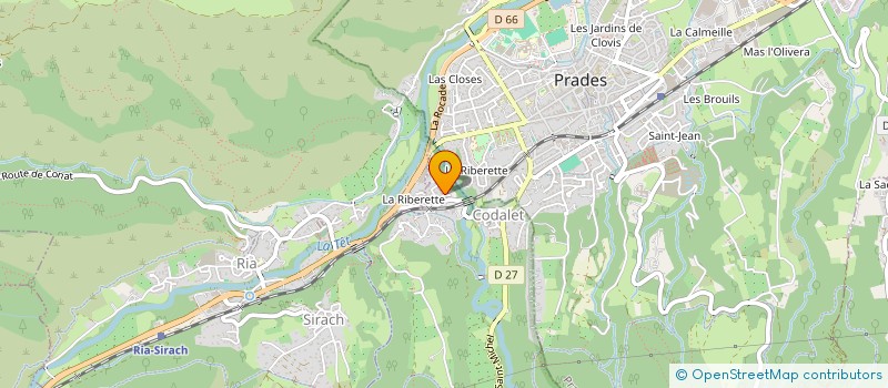 localisation de l'entreprise PRUJA  CODALET