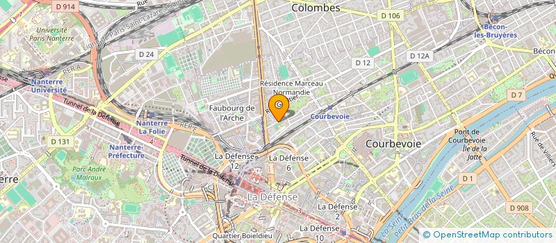 localisation de l'entreprise PRUMBAA SERVICE à COURBEVOIE