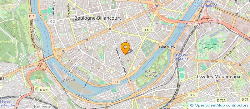 localisation de l'entreprise PRUNELLE & LOISIRS à BOULOGNE-BILLANCOURT