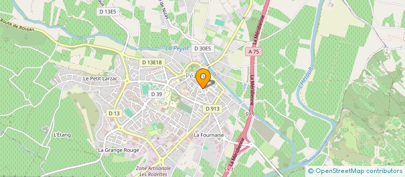 localisation de l'entreprise PRUNIAUX BIJOUTIERS à PEZENAS