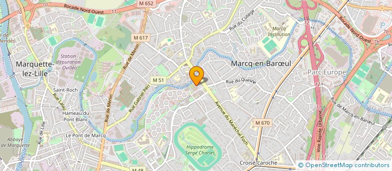 localisation de l'entreprise PRUNIBEC à MARCQ-EN-BARŒUL