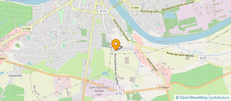 localisation de l'entreprise PRUNIDOR à BERGERAC