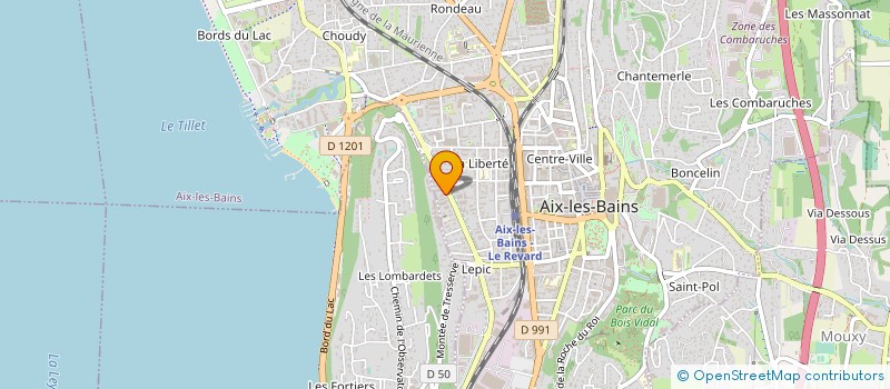 localisation de l'entreprise PRUNIER MENUISERIE à AIX-LES-BAINS