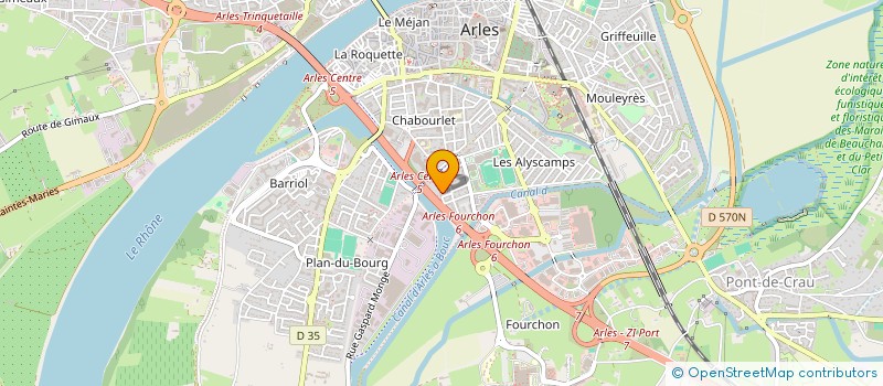 localisation de l'entreprise PRUNIERES 48 à ARLES