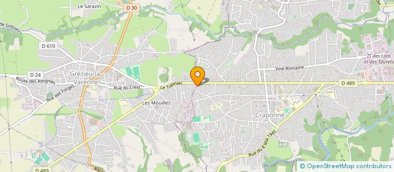 localisation de l'entreprise PRUVID  CRAPONNE