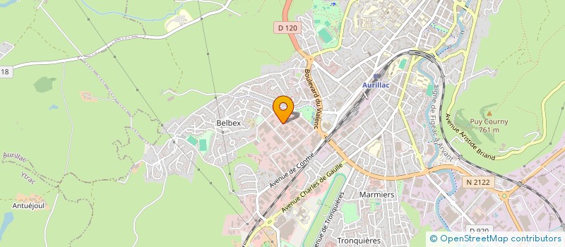 localisation de l'entreprise PRV à AURILLAC