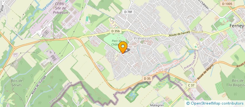 localisation de l'entreprise PRV ET FILS à PREVESSIN-MOENS