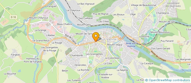 localisation de l'entreprise PRYSM à AIXE-SUR-VIENNE