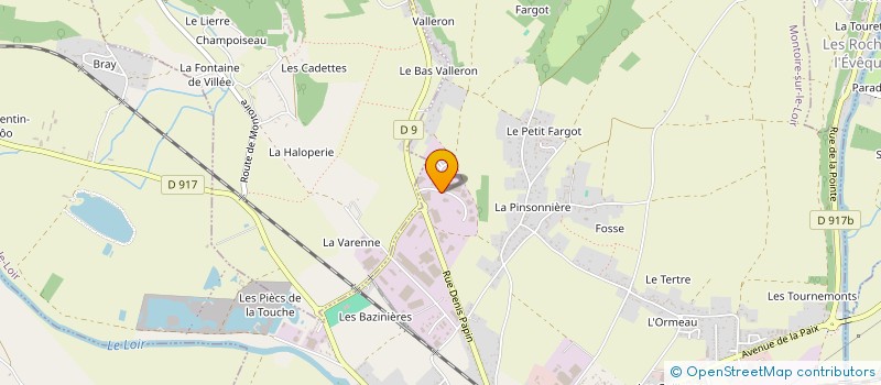 localisation de l'entreprise PRYSME à MONTOIRE SUR LE LOIR