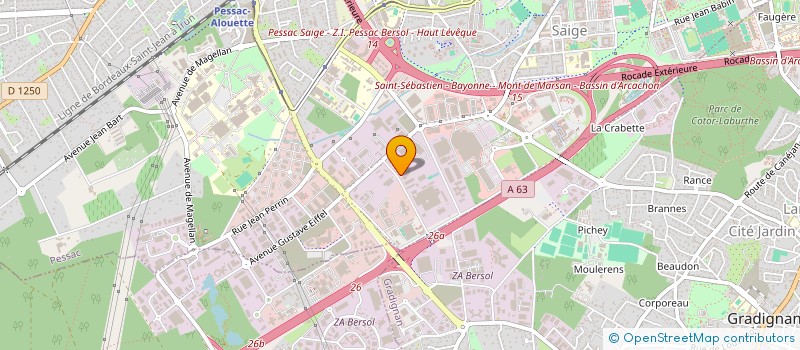 localisation de l'entreprise PRYSME 712  BORDEAUX