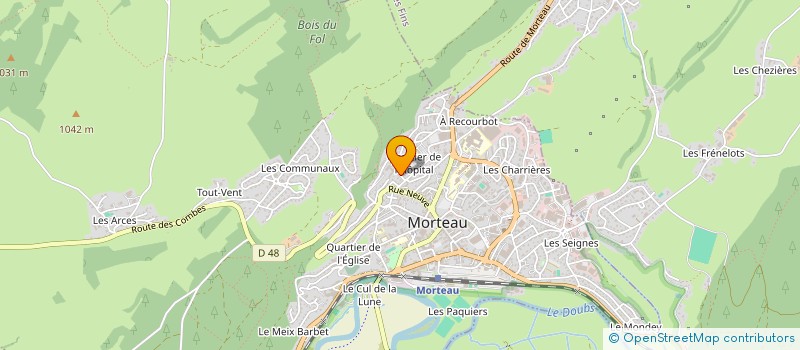 localisation de l'entreprise PRYSMEO à MORTEAU