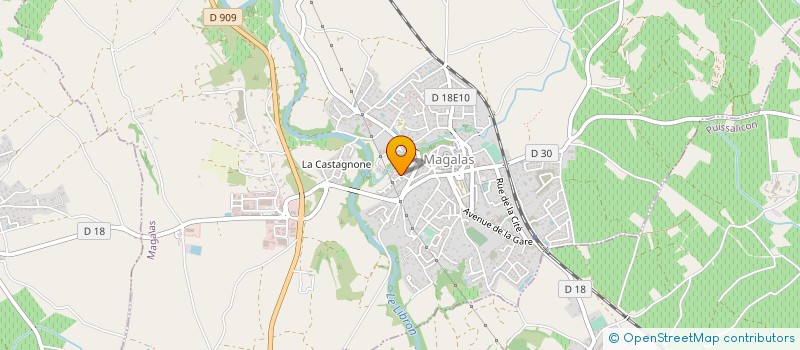 localisation de l'entreprise PRZ CARROSSERIE  MAGALAS