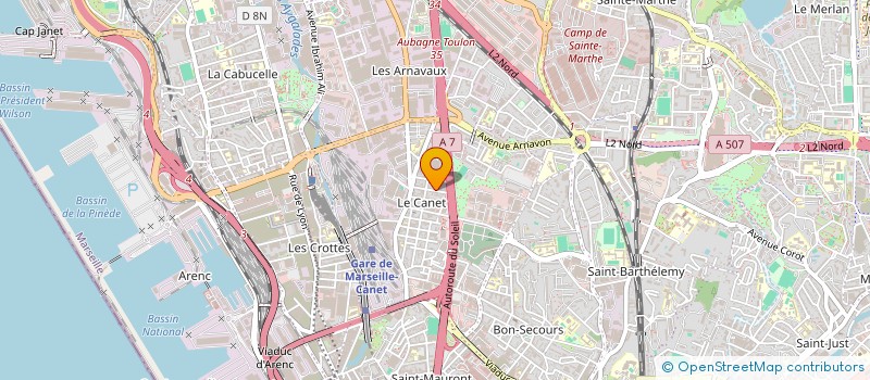 localisation de l'entreprise PS CONSTRUCTION 13 à MARSEILLE