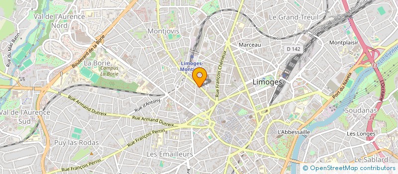 localisation de l'entreprise PS IMMO à LIMOGES