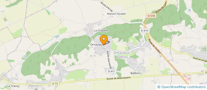 localisation de l'entreprise PS MED  ORNACIEUX-BALBINS